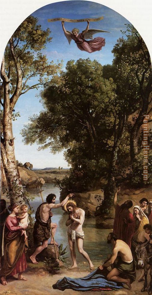 The Baptism of Christ painting - Jean-Baptiste-Camille Corot The Baptism of Christ art painting